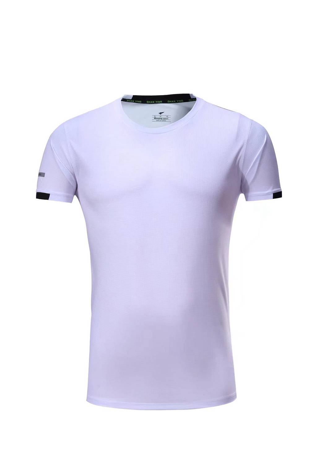 春夏新品 圓領(lǐng)短袖T恤 時(shí)尚運(yùn)動(dòng)文化衫 白色 3D效果圖