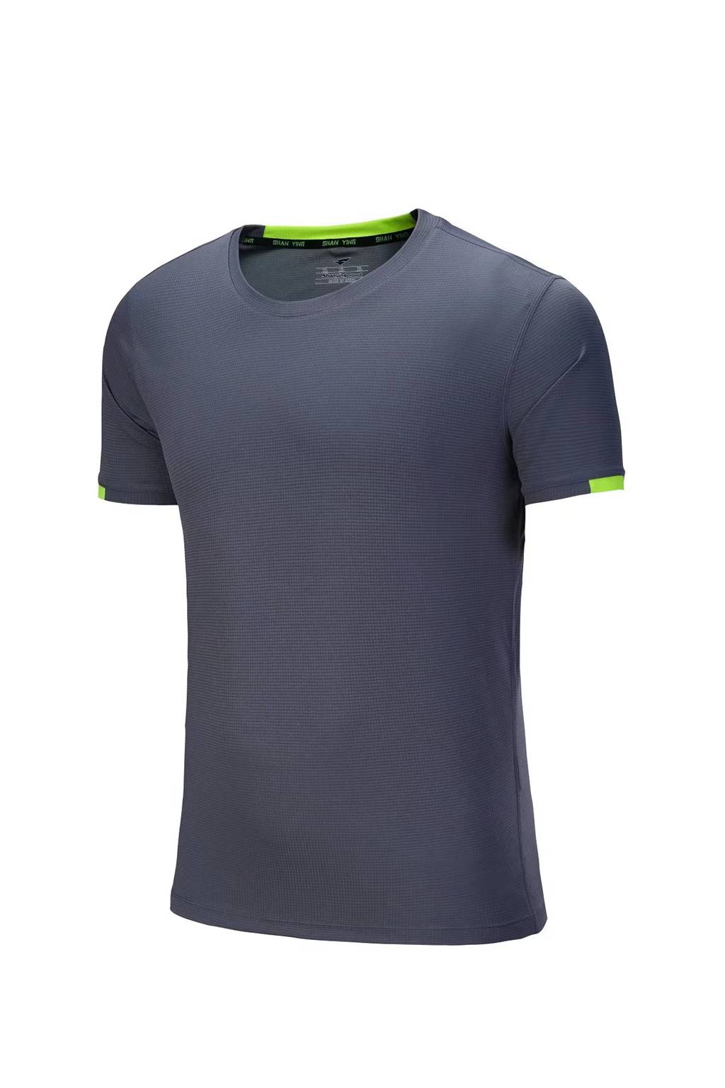 春夏新品 圓領(lǐng)短袖T恤 時尚運動文化衫 深灰色 3D效果圖