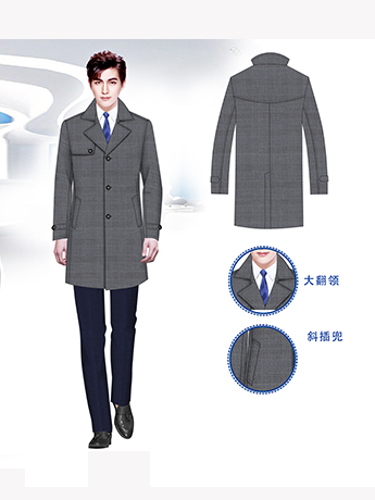 大衣定制，高端時(shí)尚男士大衣定制，高級(jí)灰色男士大衣